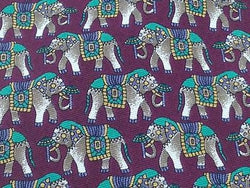 MICHELSONS of London Silk Tie - Dark Maroon with Fancy Elephants 39