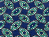 Designer Tie Pierre Balmain Classic Green Design on Blue Silk Men NeckTie 49