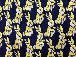 Bunny Rabbit TIE Small Repeat Animal Novelty Silk Men Necktie 17