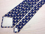Geometric TIE Square Check Made SPAIN Silk Men Necktie 8
