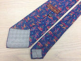 TINO COSMA Italian Silk Tie - Blue with Native American Pattern 38