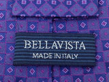 Geometric TIE Bellavista Purple Square Italy Silk Men Necktie 23