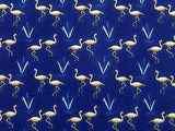 Animal Print TIE  Flamingo on Blue  Made in ITALY Silk Necktie 9