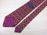 Floral TIE Tulip on Purple Repeat by RICHEL Made in Italy Silk Necktie 6