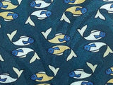 Animal Print TIE  FISH ON GREEN WATER OCEAN SUMMER  Silk Men Necktie 26