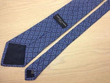 Geometric TIE Charles Jourdan Paris Blue Italy Silk Men Necktie 23