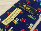 ALYNN NECKWARE Silk Tie - "Nature's Colorful Insects" Design 37