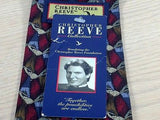 CHRISTOPHER REEVE Collection Silk Tie - Burgundy, Blue & Brown Writing Motif 37