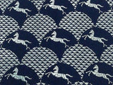 Animal Tie Biagiotti Jumping Horse with Pattern on Black Silk Men NeckTie 44
