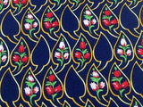 Designer Tie Nina Ricci Roses on Blue Silk Men NeckTie 49