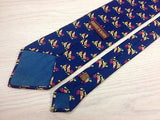 Animal Tie Henry And Sons Chicken Family On Dark Blue Silk Men Necktie 42