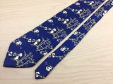 Animal Tie Panda & Tree Blue Silk Men Necktie 28