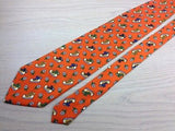 Novelty Tie Show Boot Foot Gear Floral Orange Silk Men Necktie 50