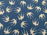 Designer Tie White Stork Pattern On Navy Blue Silk Men Necktie 29