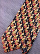 Golden Panthers on Pedestal TIE Repeat Animal Novelty Silk Men Necktie 18