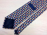 Umberto Scolari TIE Teddy Bear on Blue Theme Novelty Repeat Silk Necktie 4
