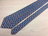 Designer Tie Monsieur Givenchy Color Pattern On Shaded Blue Silk Men Necktie 43