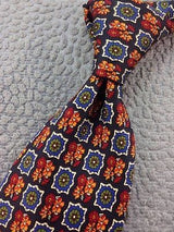 SPLENDID Royal Ste-Anne Floral small repeat Tie Made Italy100% Silk men necktie