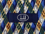 Novelty TIE Alfred DUNHILL Autumn Fall Check Made in ITALY Necktie 7