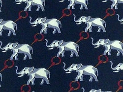 SRA Cambodian Silk Tie - Black  with Marching Elephants Design 27