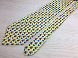 Italian Silk Tie - Yellow with Teddy Bear Pattern - Charming,  Unusual 33