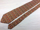 Designer Tie Lancel Yellow Design On Maroon Silk Men Necktie 31