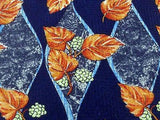 PIERRE CARDIN Silk Tie - Navy with Copper Leaf Pattern  35