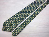 Animal Print TIE Horse repeat on Green Made in England Necktie 7