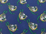 PIERRE BALMAIN Paris Silk Tie - Hand Made - Blue with Show Horse Theme 40