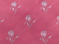 Novelty Tie Dunhill Perpetual White Flower on Flamengo Pink Silk Men Necktie 48