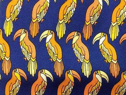 Trussardi TIE Parrot Exotic Bird Animal Repeat Novelty Silk Men Necktie 17