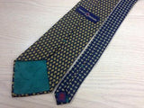 TOMMY HILFIGER Silk Tie - Blue with Gold Paisley Design 36
