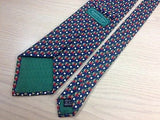 ANDREW'S TIES Italian Silk Tie - Blue with Whimsical Fox Pattern 37