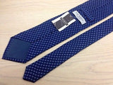 Designer Tie Tie Rack Blue Ring Pattern on Navy Blue Silk Men Necktie 32