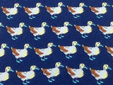 Animal Tie Stefano Rosi Multi Color Ducks On Dark Blue Silk Men Necktie 29